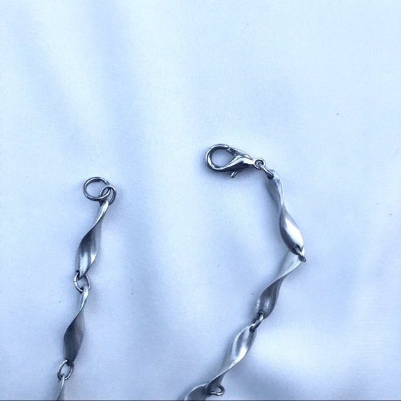 SILVER BRACELET Twisted Wave Links NEW - Picture 3 of 4
